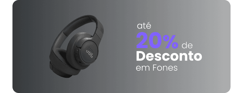 Até 20% de desconto em fones